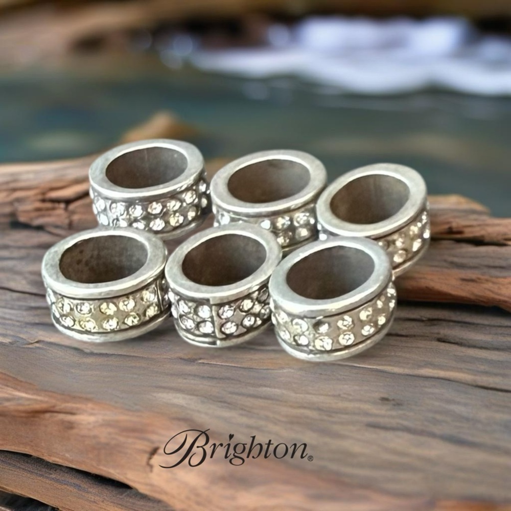 Lot of six Brighton ABC mini spacer beads